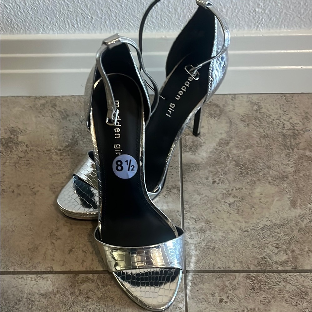 Madden Girl Silver Stiletto Heels